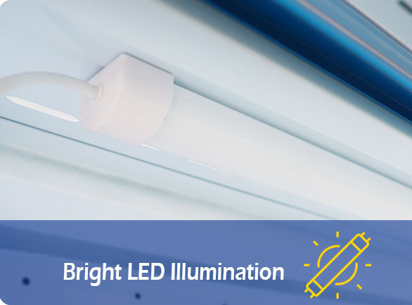 Jasné LED osvětlení |NW-BLF1380GA vícepodlažní lednice s dveřmi