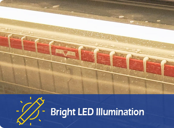 Jasné LED osvětlení |Mraznička pro supermarkety NW-DG20F-25F-30F