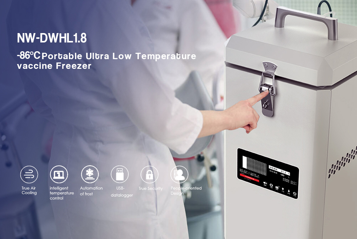 NW-DWHL1.8 Portable Ultra Low Temperature Medizinische Impfstoffe Tiefkühlschränke und Kühlschränke Verkaufspreis |Fabrik und Hersteller