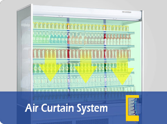 Systém vzduchovej clony |Otvorený chladič displeja NW-HG20A