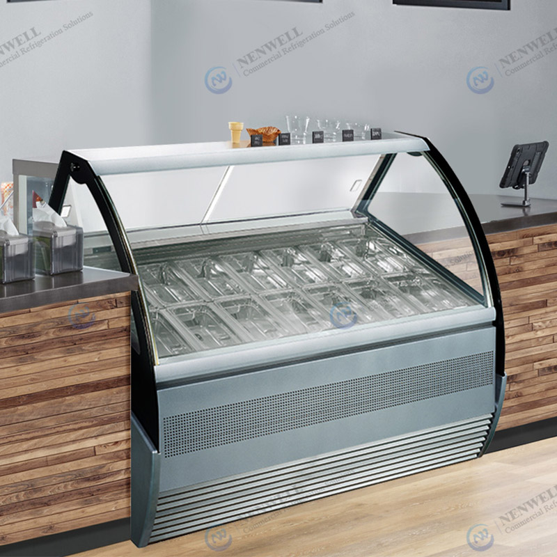 NW-QD12 Commercial Ice Cream Dipping Display Cabinets And Freezers Price For Sale |officinas et manufacturers