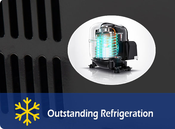 Refrigerazione eccezionale |NW-SC106B Frigorifero con display da tavolo