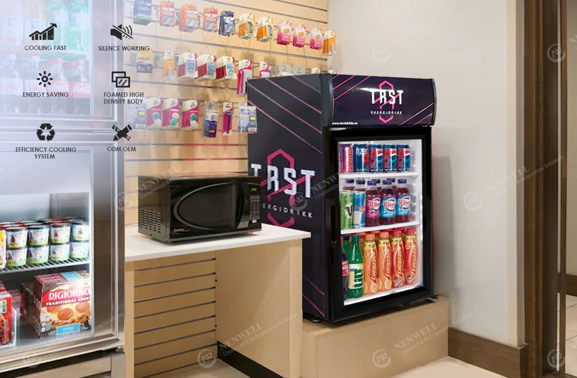 NW-SC80B Commercial Mini Cold Drinks And Foods Plus Countertop Display Fridge Price For Sale |officinas & manufacturers