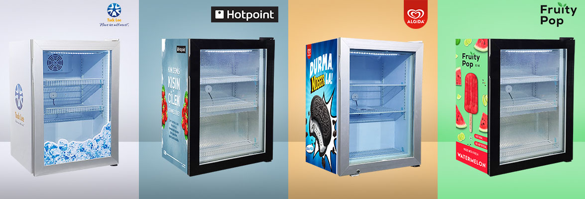 Персонализируеми стикери |NW-SD98 Coffee Shop Малък настолен хладилник и фризер без замръзване Цена за продажба