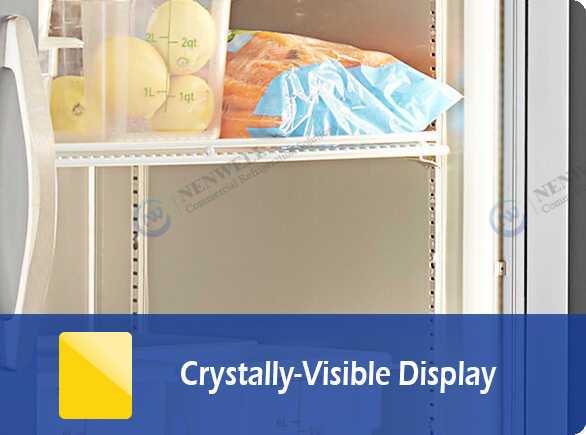 Kristališkai matomas ekranas |NW-ST23BFG komercinis stiklinių durų šaldiklis