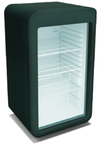 Mga Detalye-Countertop Mini Retro Beverage Display Refrigerator (Mabugnaw)