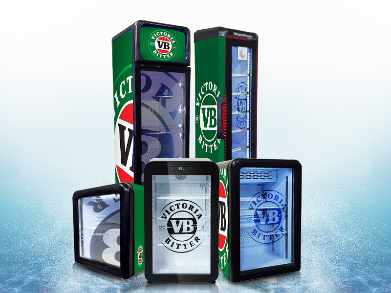 Retro-Style vitream portam Display Fridges (Coolers)