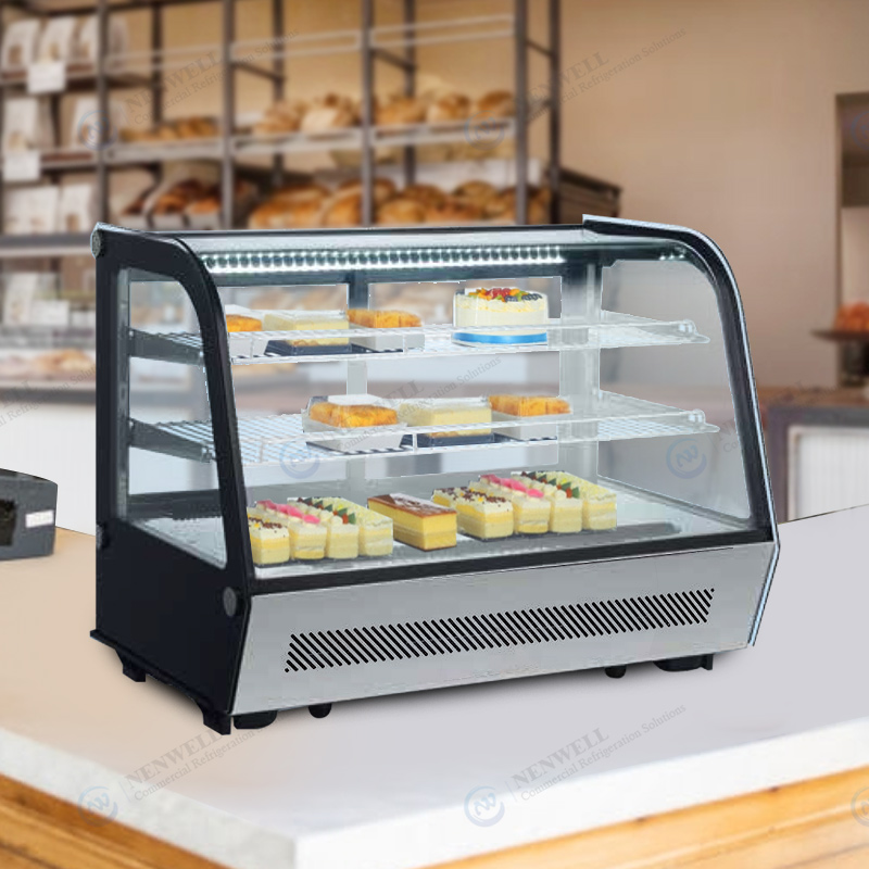 Pastry Display Chiller Fridges For Bakery, Cold Food Display Case Countertop