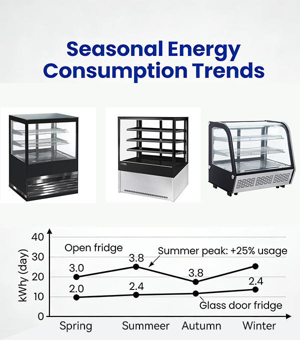 Does a commercial cake refrigerator consume a lot of electricity?