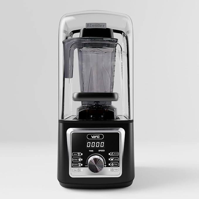 VONCI 2200W Commercial Blender With Sound Enclosure 135OZ Large Capacity Quiet Blender