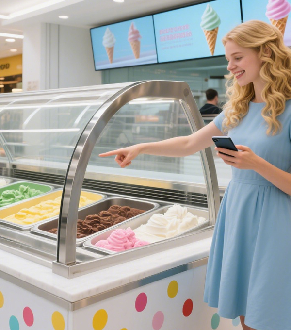 Features of the Rome Gelato Display Case