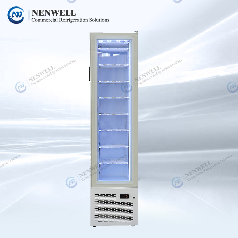 Vertical Beverage Beer Vegetable Display Freezer Glass Door