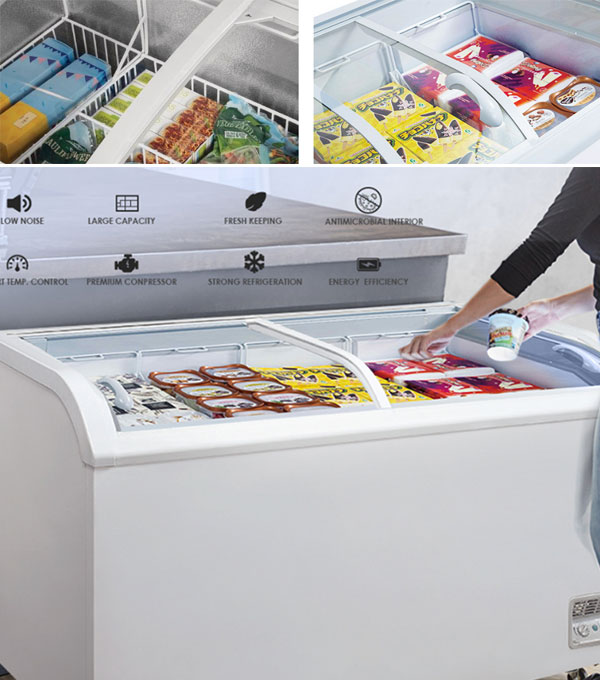 Which is suitable for fresh food stores island freezers or upright freezers?