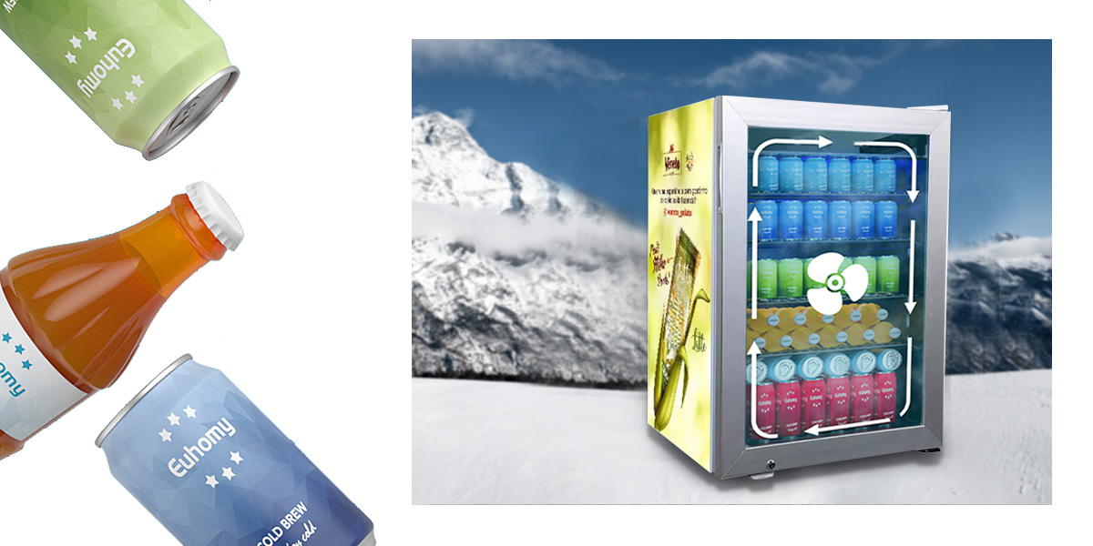 Desktop mini beverage cabinet