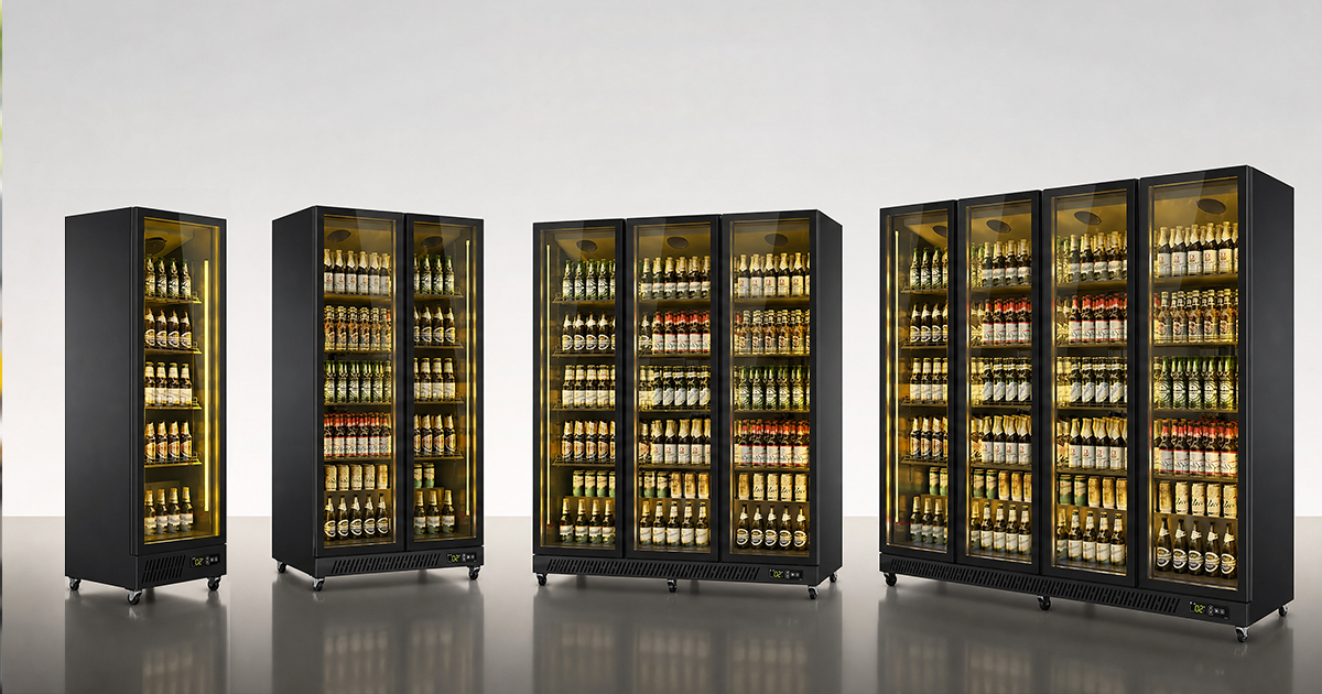 Large-capacity supermarket beverage cooler