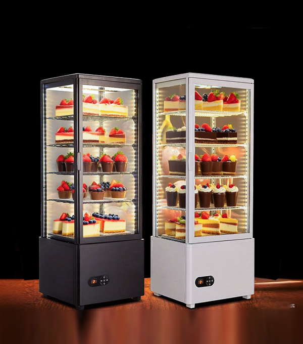 What are the key indicators for a bakery cake display cabinet?