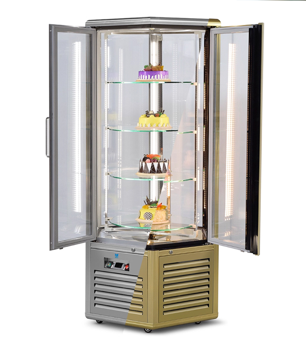 4 Sided Glass Drink And Food Refrigerated Display Case