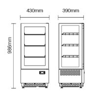 NW-RT78L-7 | see through refrigerated showcase