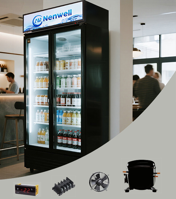 What are the accessories of commercial beverage upright cabinets?
