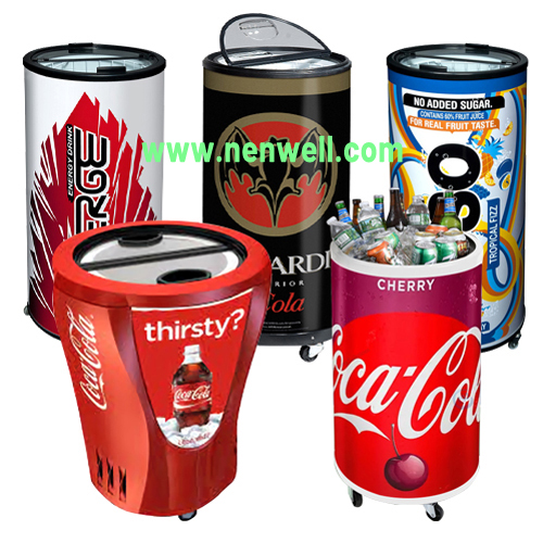 Beverage Brand Marketing Portable Electric Barrel Can Cooler with Wheels
