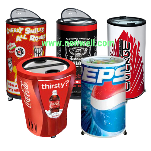 Bottle Drinks Promotional Electric Barrel Shape Wheeled Portable Party Can Cooler