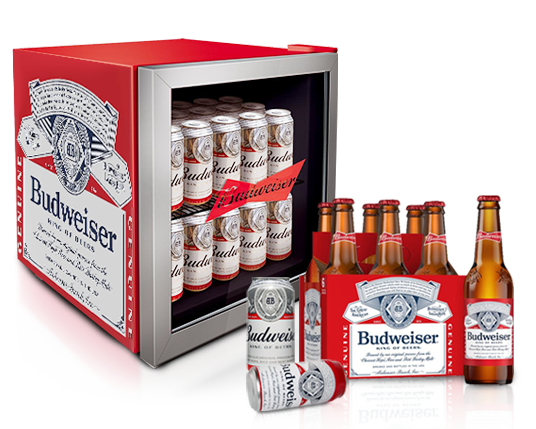 Custom Branded Mini & Freestanding Fridges For Budweiser Beer Promotion