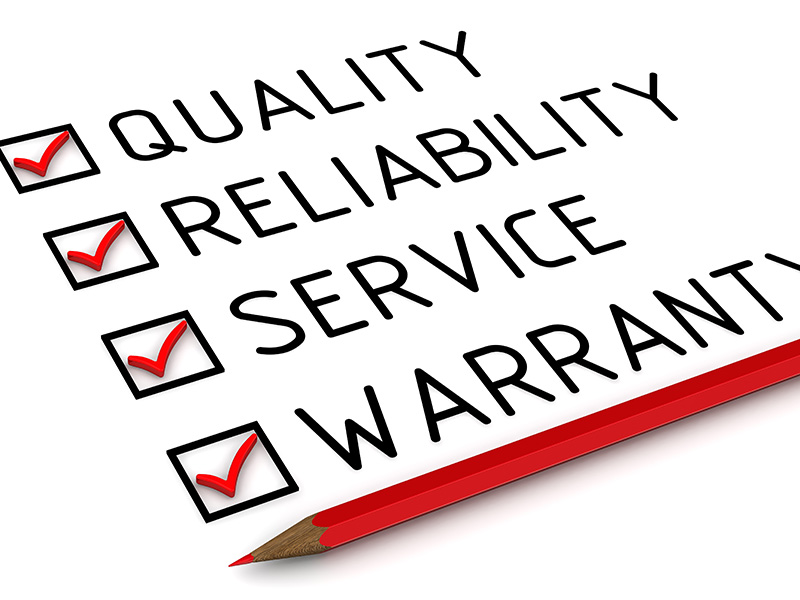 Качество, надёжность, сервис, гарантия (quality, reliability, service, warranty)