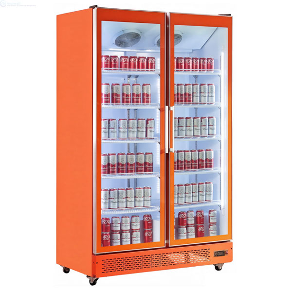 Upright Full Glass Double Door Display Cooler KXG1253R