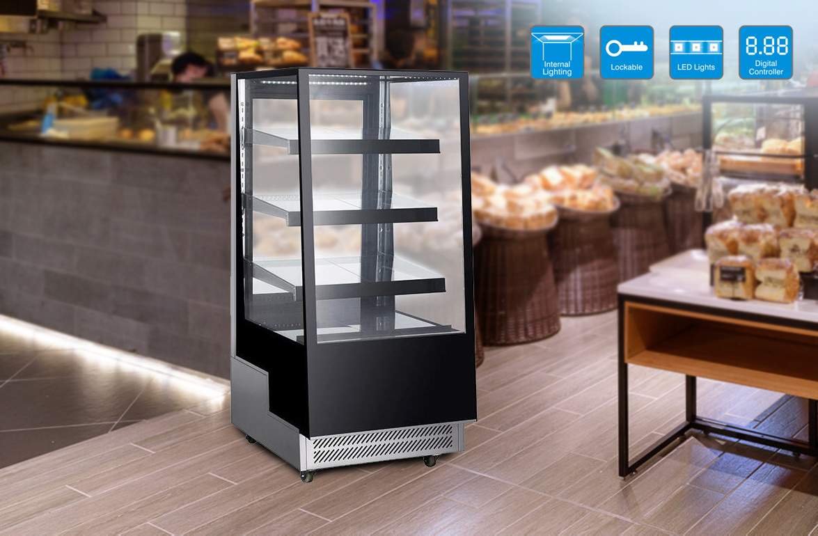 NW-ARC300L Commercial Upright Cake Glass Display Fridge Showcase Price For Sale | manufacturers & factories