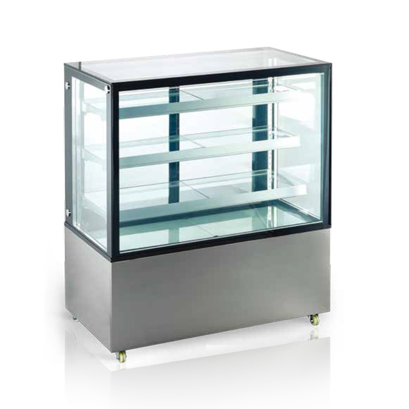 Kommersielt bakeri Kjølekake Glass Display Kjøleskapsmontre