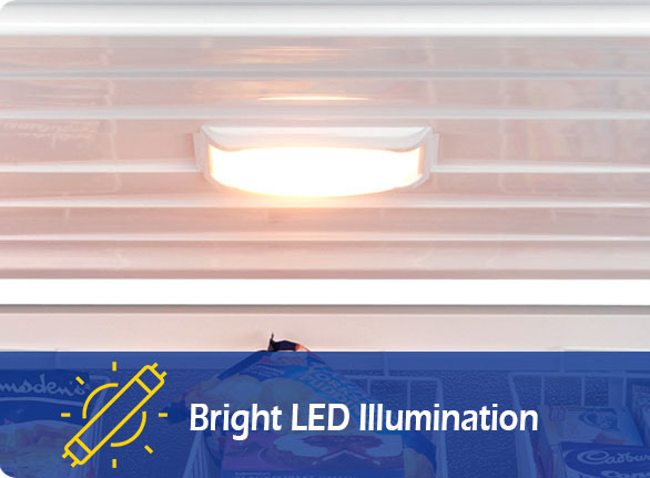 Bright LED Illumination | NW-BD100-150-200 storage chest freezer