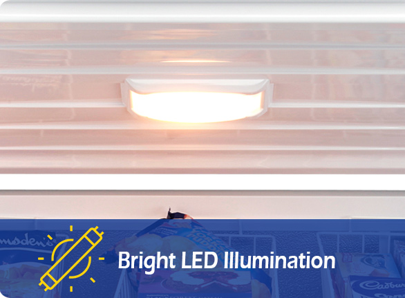 Bright LED Illumination | NW-BD520-620-720 chest type refrigerator