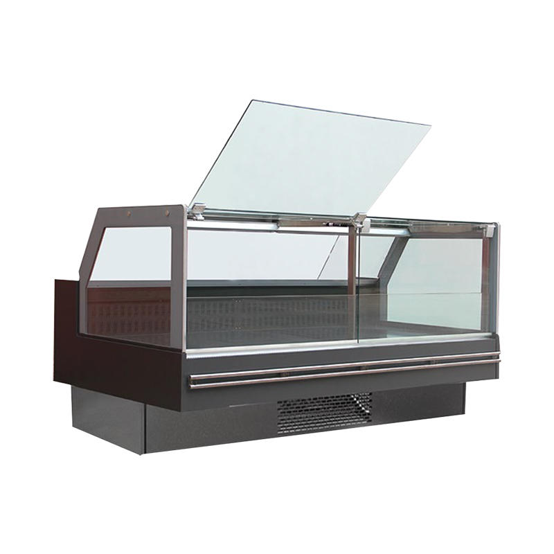 Supermarket Deli Front Open Glass Door Plug-in Type Showcase For Meat