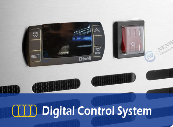 Digital Control System | NW-CB72 under counter fridge with freezer drawer