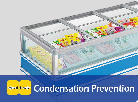 Condensation Prevention | NW-DG20F-25F-30F island fridge