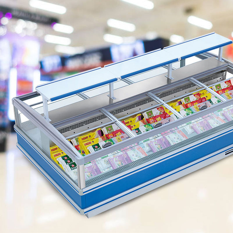 Grocery Store Frozen Food Storage Display Island Freezer Refrigeration