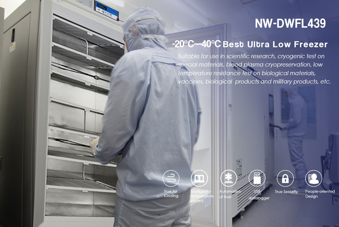 NW-DWFL439 Upright Ultra Low Temp Laboratory Deep Freezer Price For Sale | factory and manufacturers