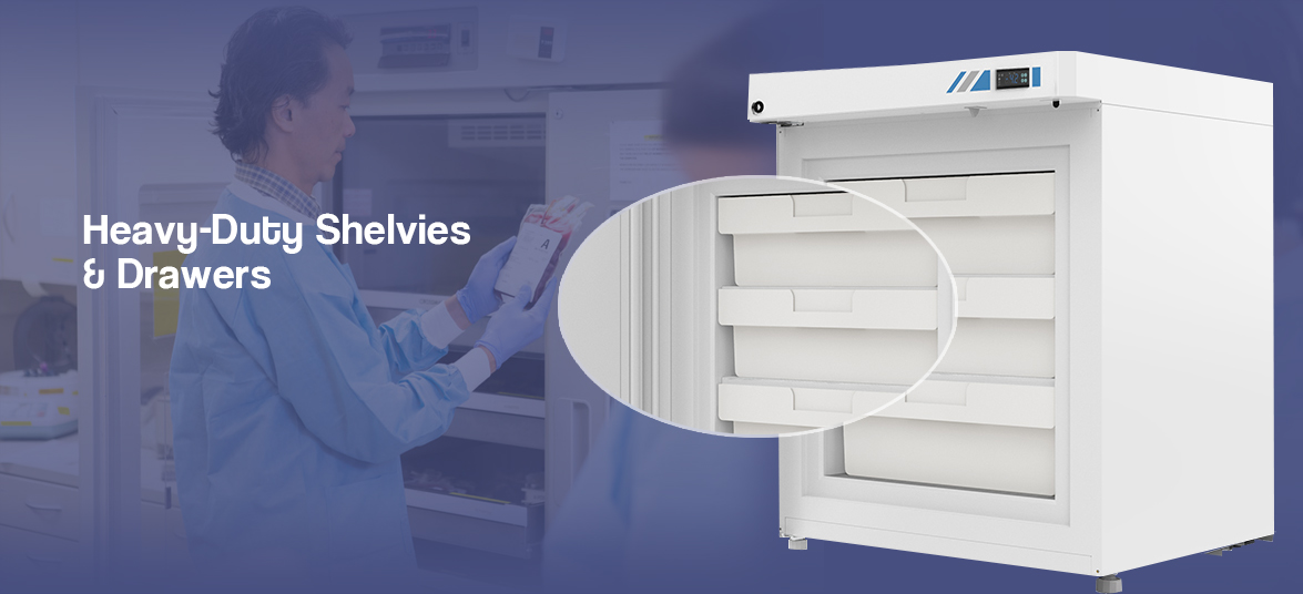 Heavy-Duty Shelvies & Drawers | NW-DWYL90 Small Ultra Low Freezer