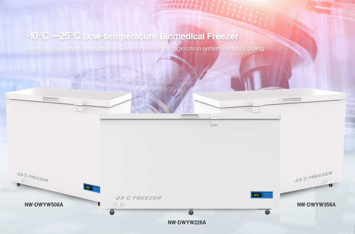 NW-DWYW226A-358A-508A Low Temperature Biological Chest Freezer Refrigerator
