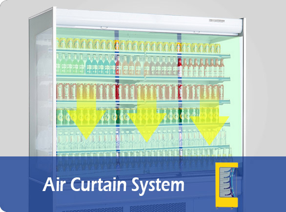 Luftridåsystem |NW-HG20A utomhusdisplaykylare