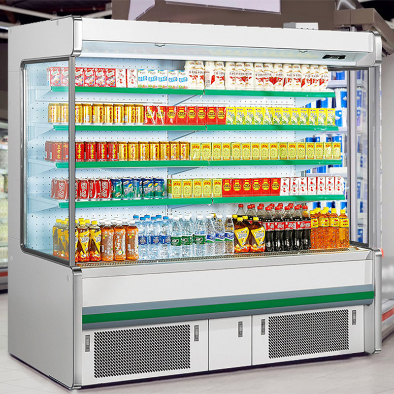 Supermarket Plug-In Multideck Open Air Curtain Beverage Display Chillers & Fridges