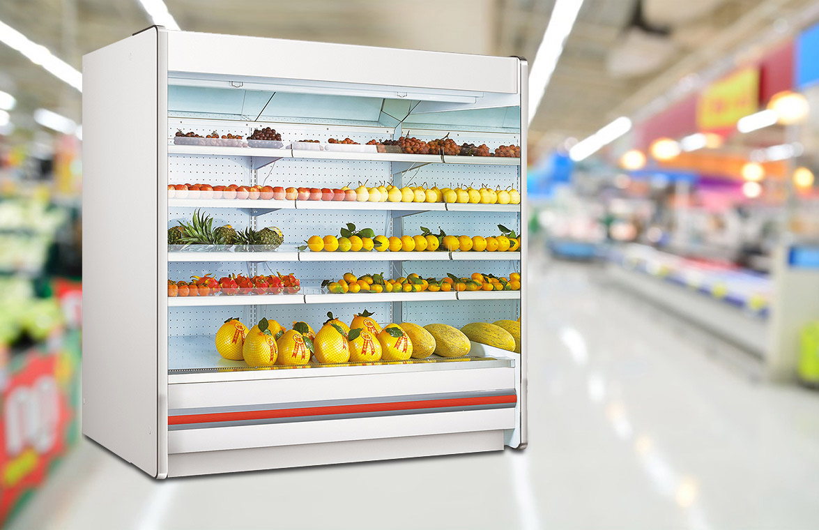 NW-HG20BF Remote Multideck Turbo Open Air NW-HG20BF Curtain Display Merchandiser Chillers For Supermarket
