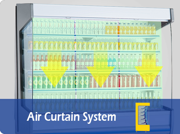 Air Curtain System | NW-HG20C open air refrigerated display cases