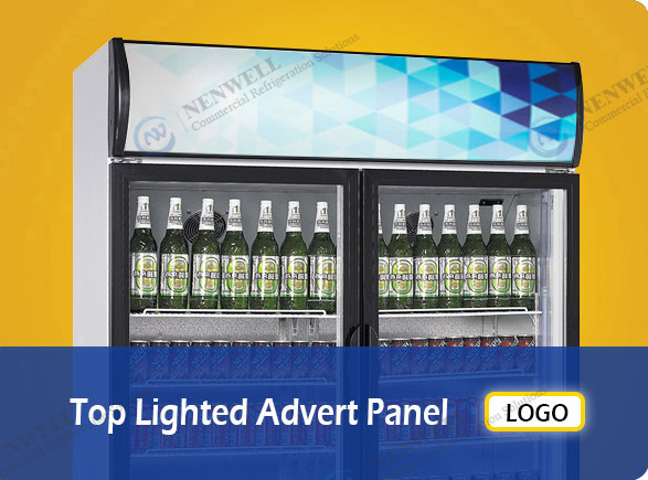Top Lighted Advert Panel | NW-LG1020 triple cooling refrigerator