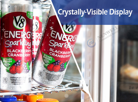Crystally-Visible Display | NW-LG1620-1320 quad door display refrigerator
