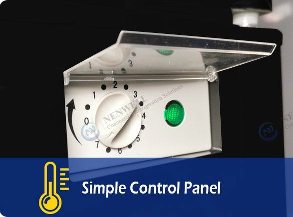 Simple Control Panel | NW-LG1620-1320 commercial quad door display refrigerator
