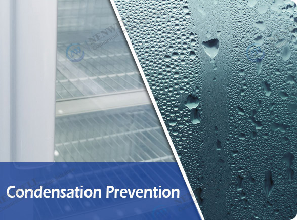 Condensation Prevention | NW-LG1620-1320 commercial quad door display refrigerator