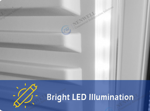 Bright LED Illumination | NW-LG1620-1320 quad door display refrigerator
