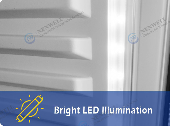 Bright LED Illumination | NW-LG220XF-300XF-350XF glass door merchandiser refrigerator