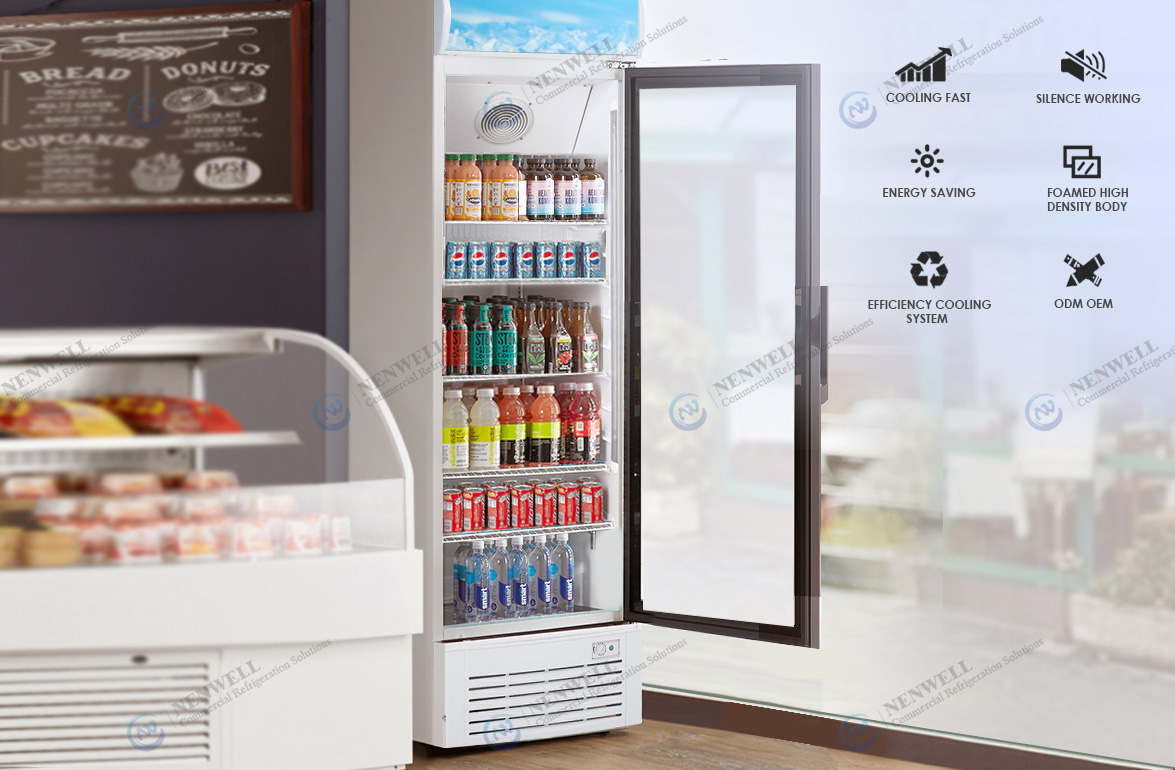 NW-LG220XF-300XF-350XF Commercial Upright Single Swing Glass Door Merchandiser Refrigerator Price For Sale | manufacturers & factories
